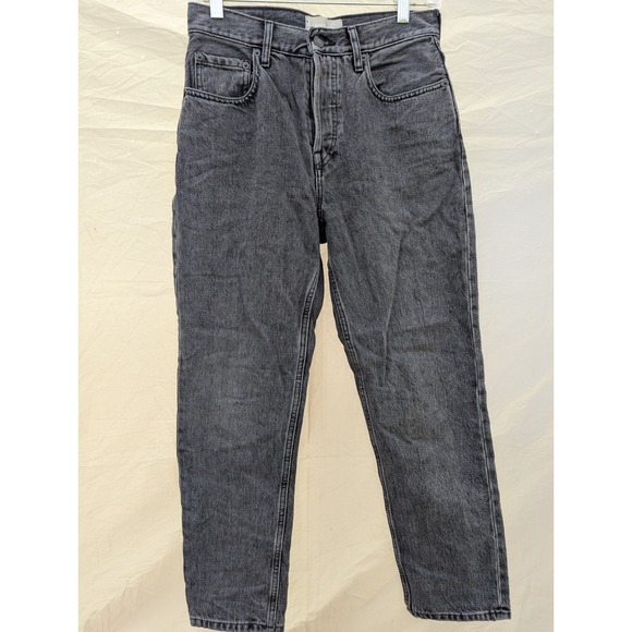 Everlane Denim - Everlane The 90s Cheeky Jeans Organic Cotton Black Distressed Ankle Size 26‎